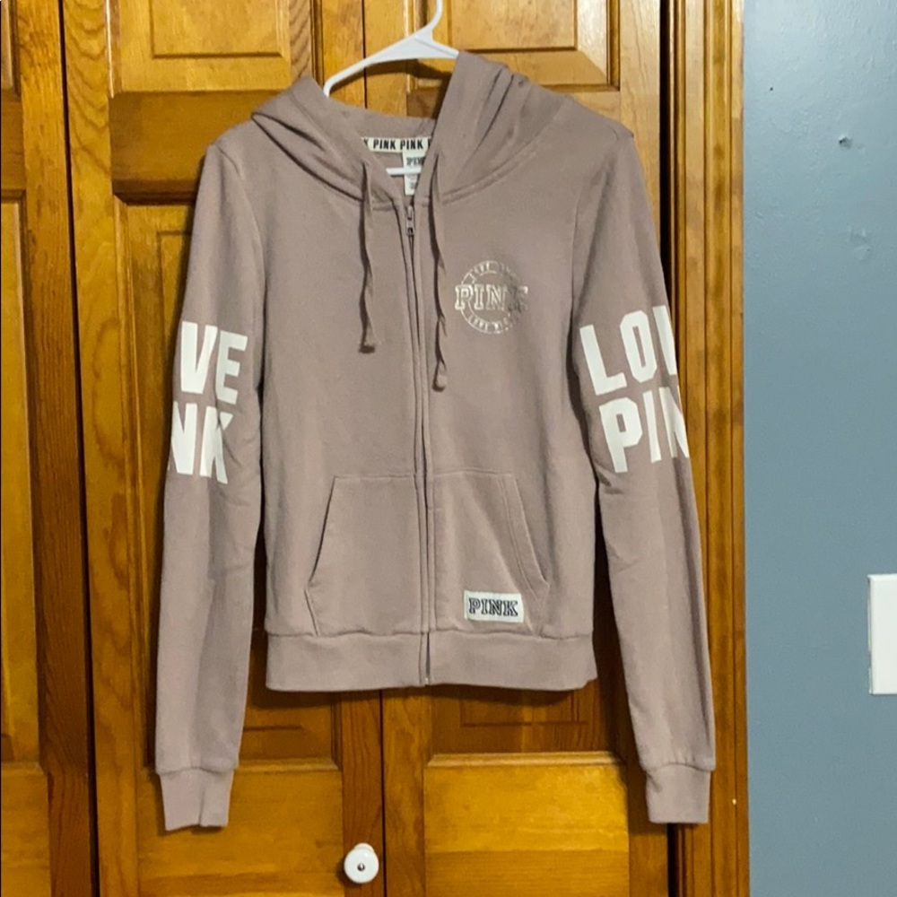 Pink zip up hoodie